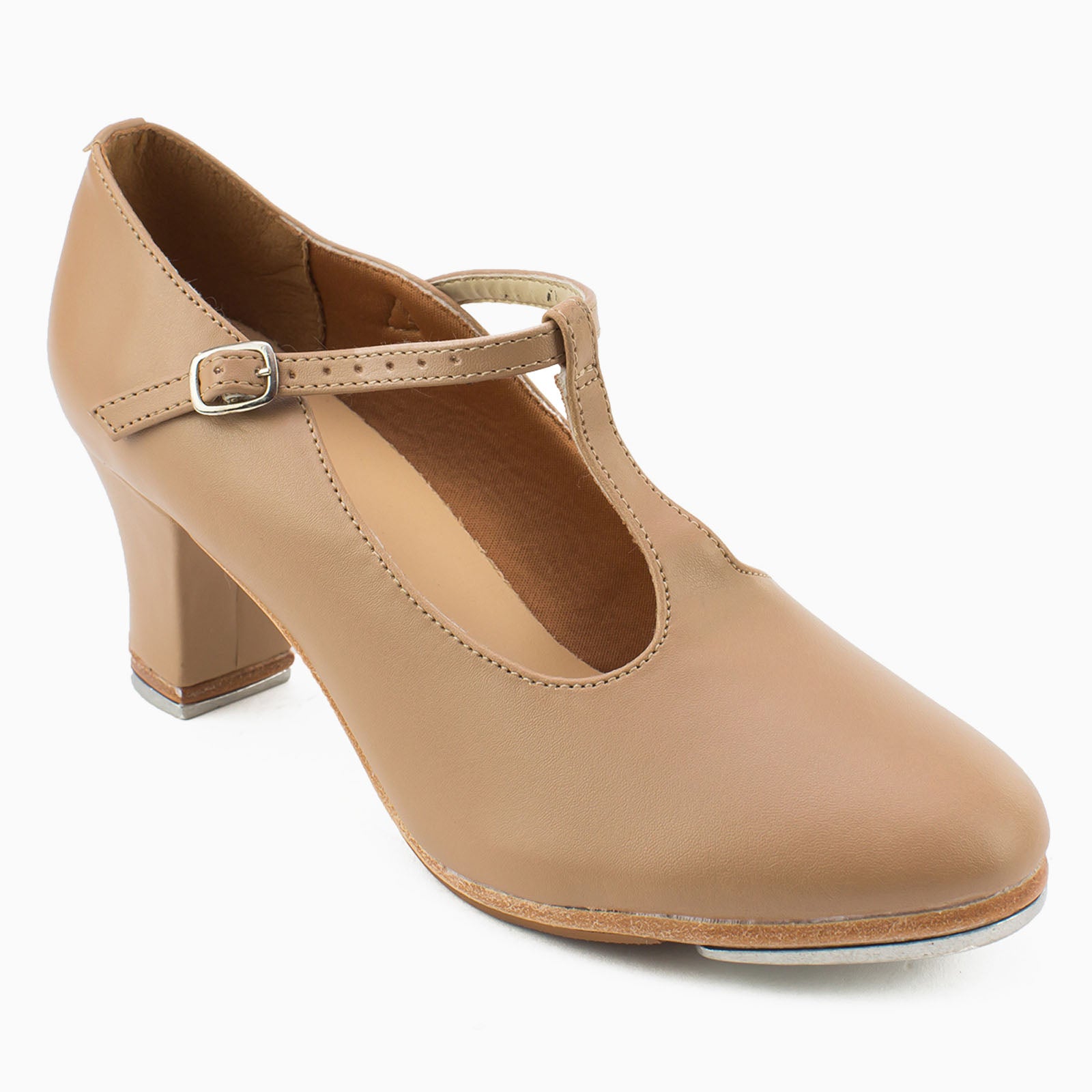 Capezio Closed Toe T-Strap Character Shoe, Women's, Size: 7, Black