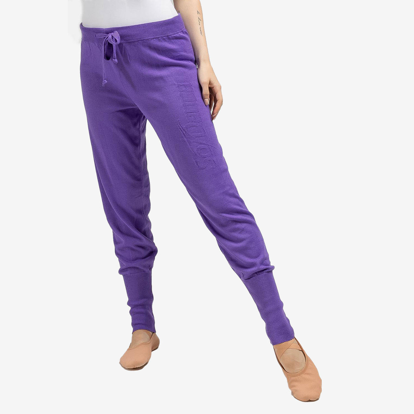 Francisca Dark Purple Plus Soft Knit Joggers, 2X-4X